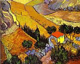 Landscape with House and Laborer by Vincent van Gogh